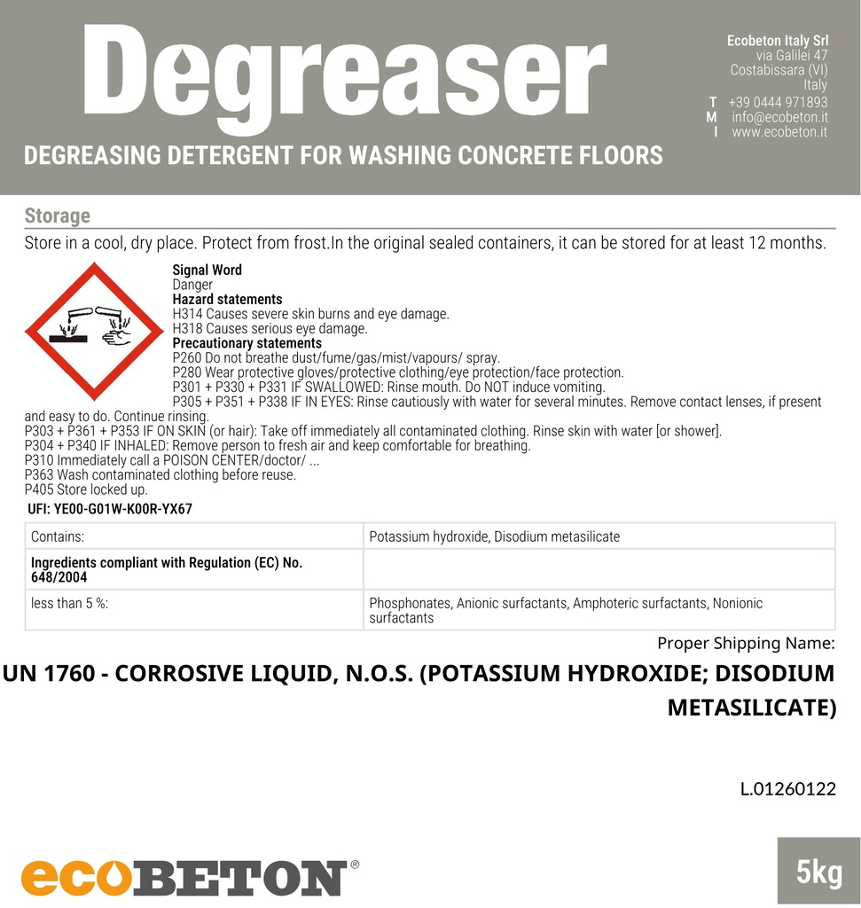 Degreaser Label 5kg