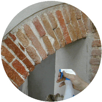 Esempio di applicazione a spruzzo di Brickcover