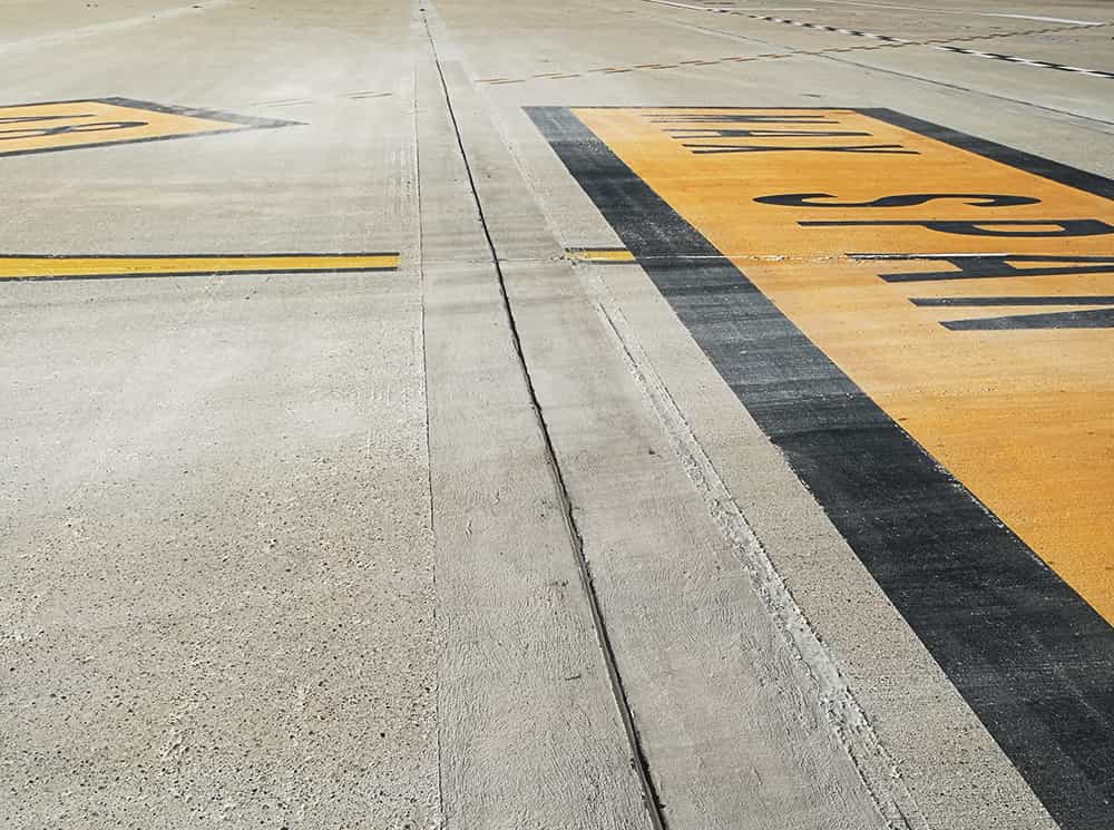 ricostruzione di giunti di una pista aeroportuale con Crono