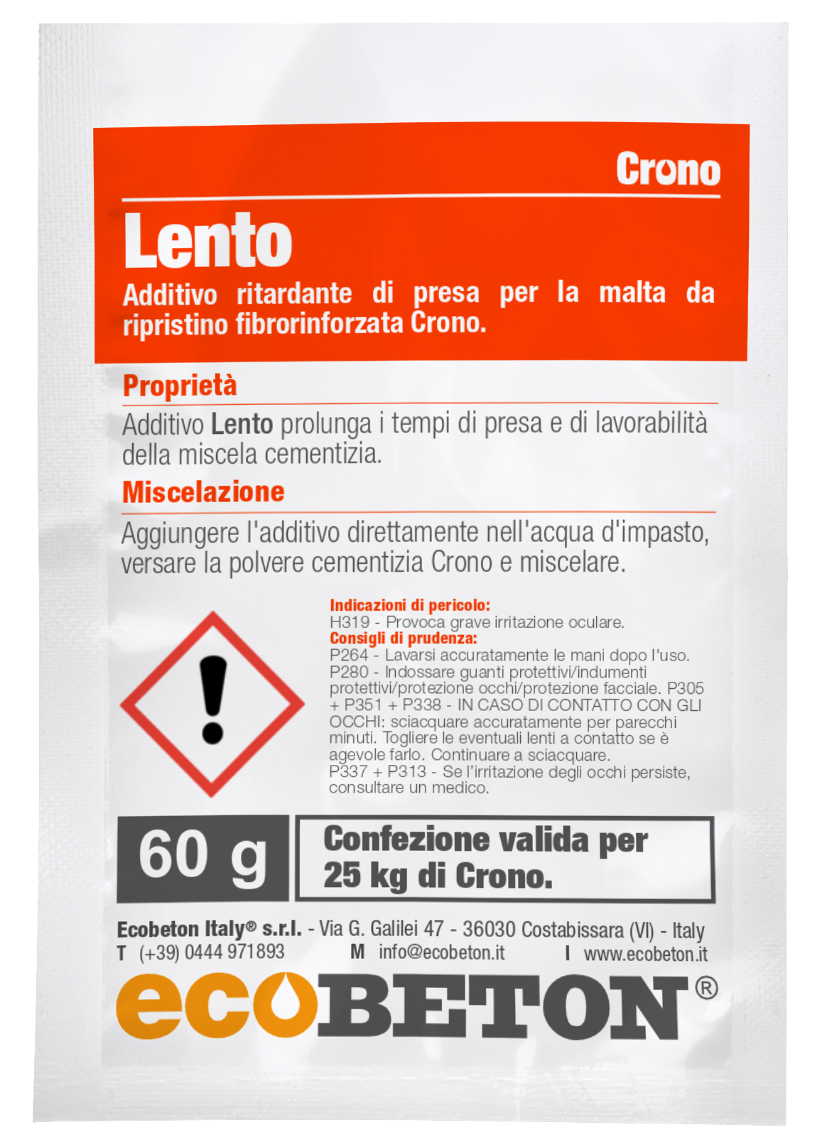 bustina del prodotto Lento
