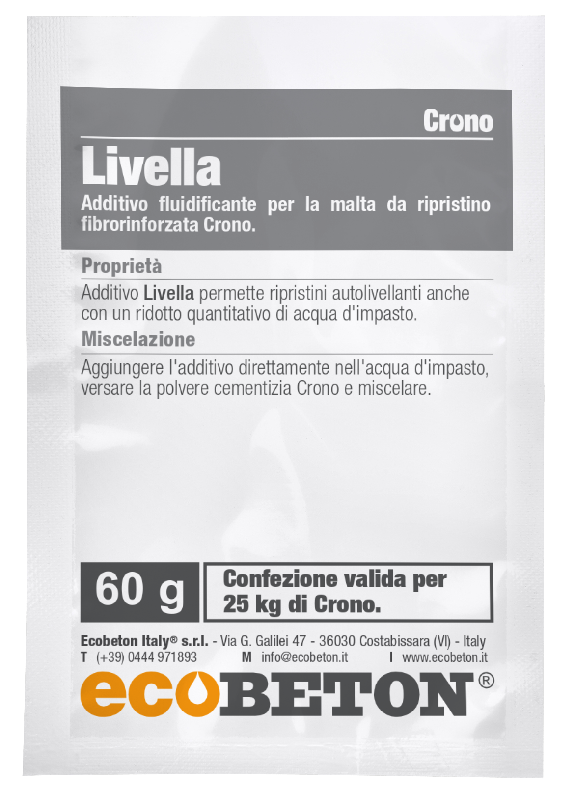 bustina del prodotto Livella